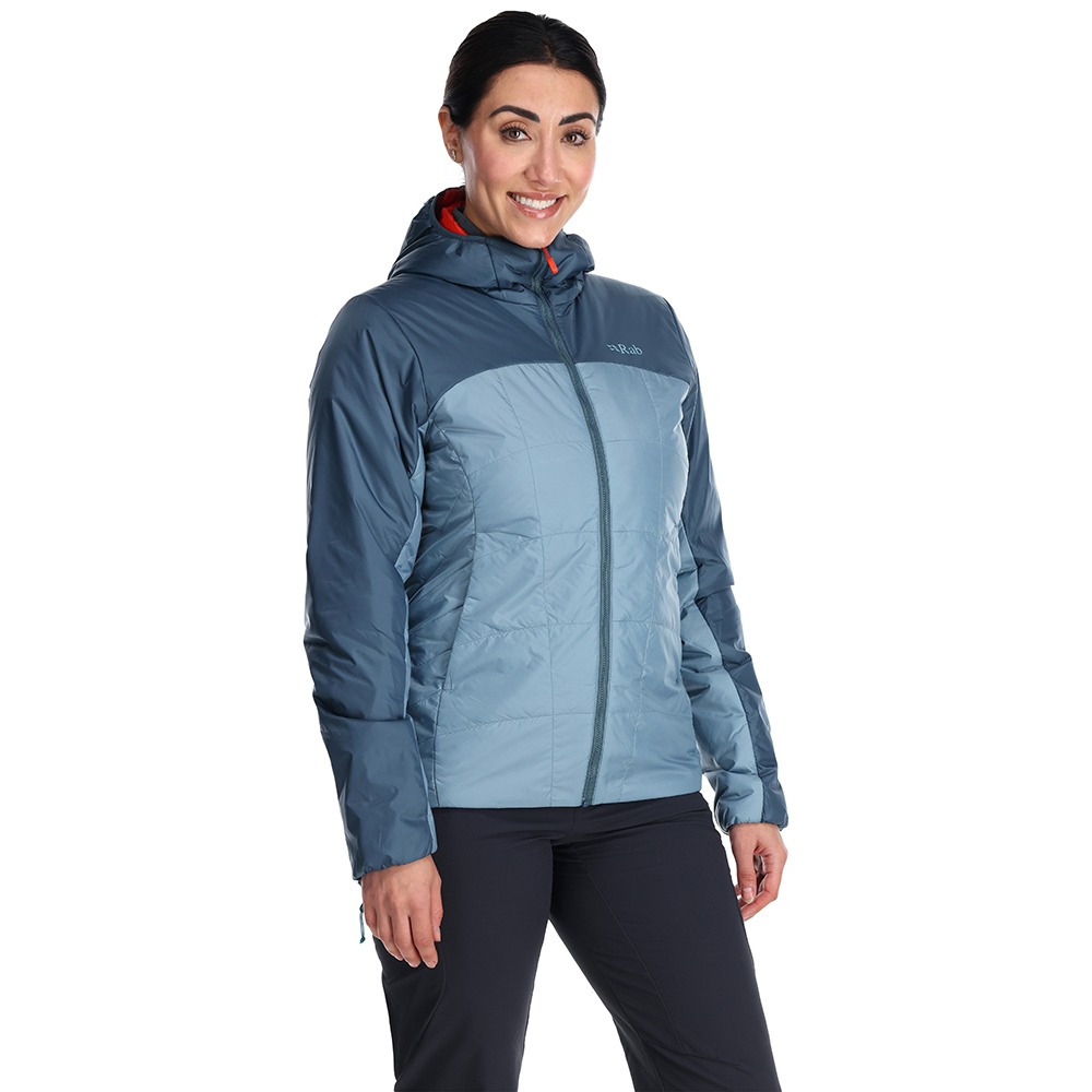(女)【RAB】Xenon 2.0 輕量保暖化纖連帽外套 - 藍灰 RQIO95OBC-細節圖3