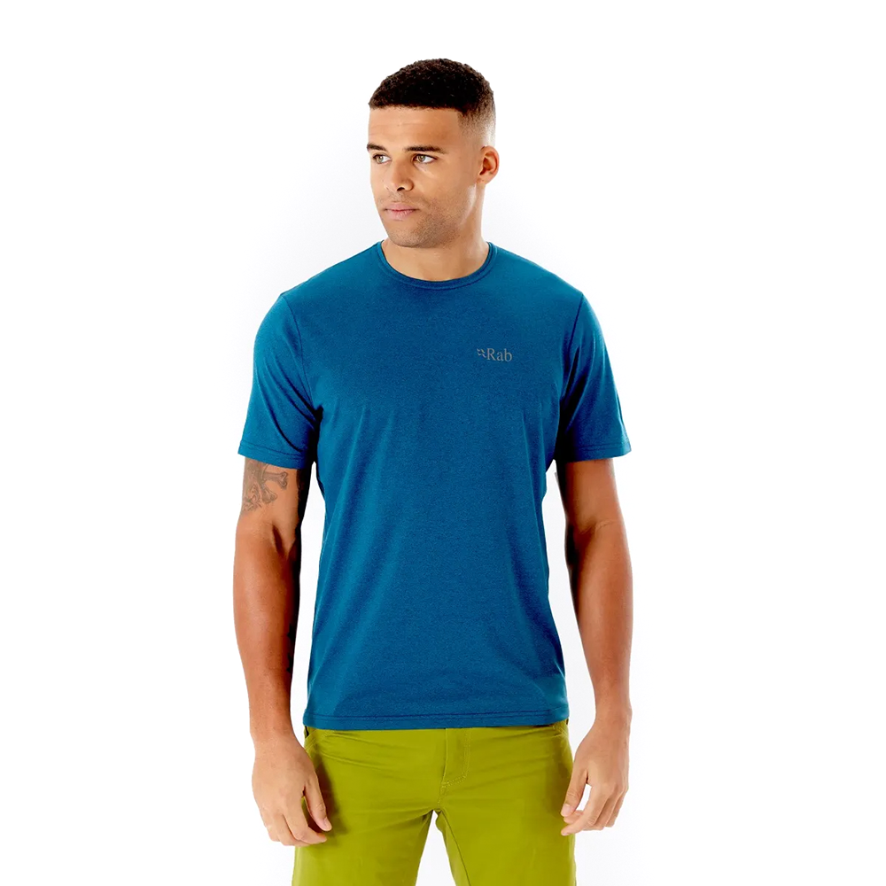 (男)【RAB】Mantle 短袖圓領排汗上衣- 藍 RQBL11NB-細節圖2