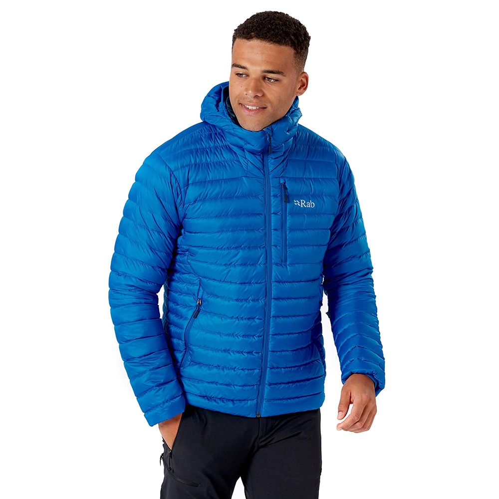 *過季出清*(男)【RAB】Microlight Alpine 輕量保暖羽絨連帽外套 - 黑 / 藍 RQDB12-規格圖9