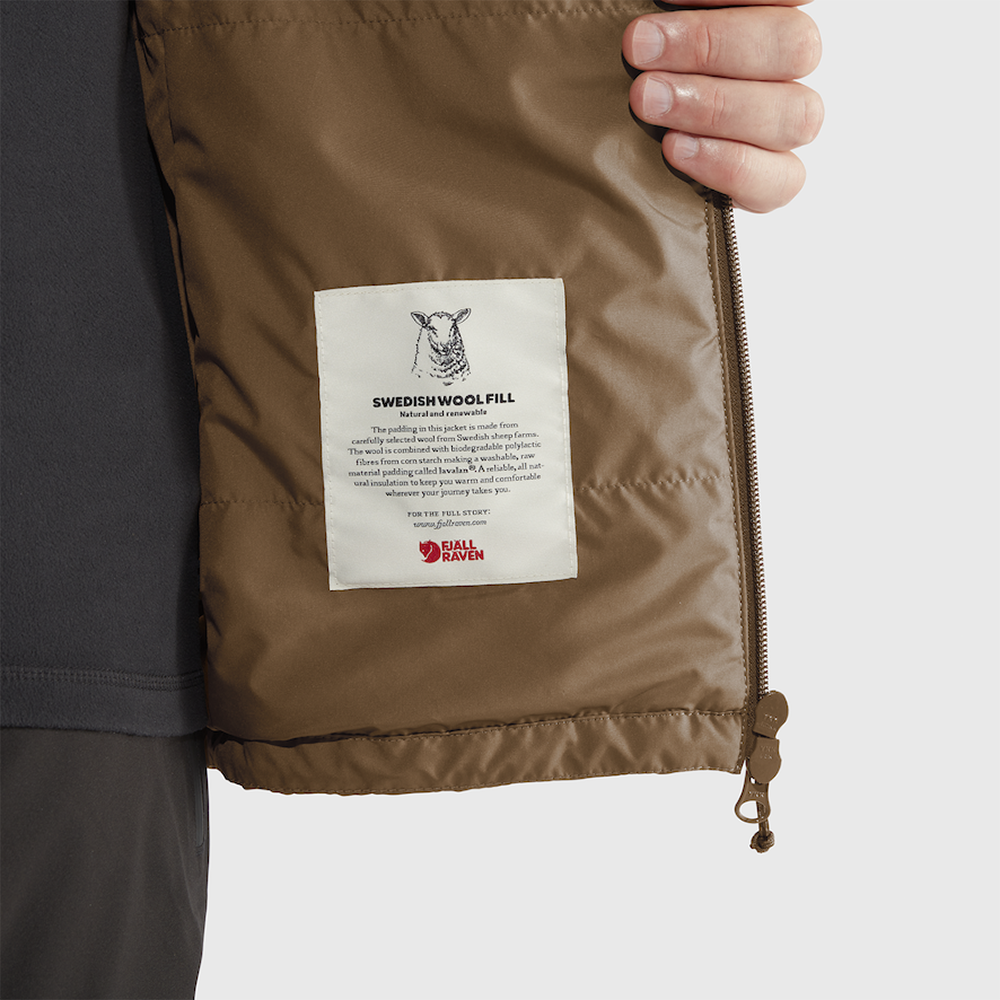 (男) 【北極狐Fjallraven】Keb Wool Padded 保暖機能夾克-森林棕 / 黑 86399-細節圖7