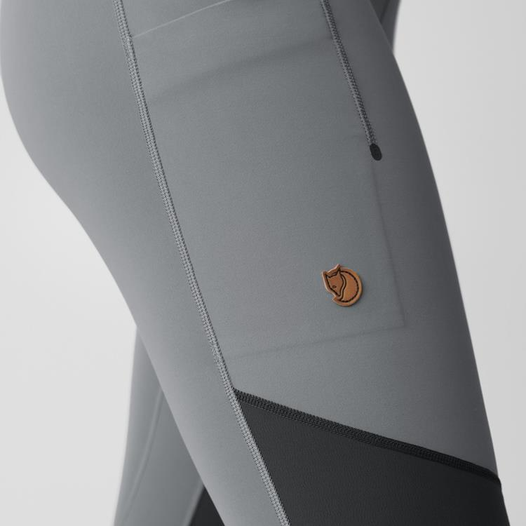 (女)【北極狐 Fjallraven】 Abisko Varm 彈性緊身褲(剩S)石灰鐵灰 84790-055-048-細節圖3