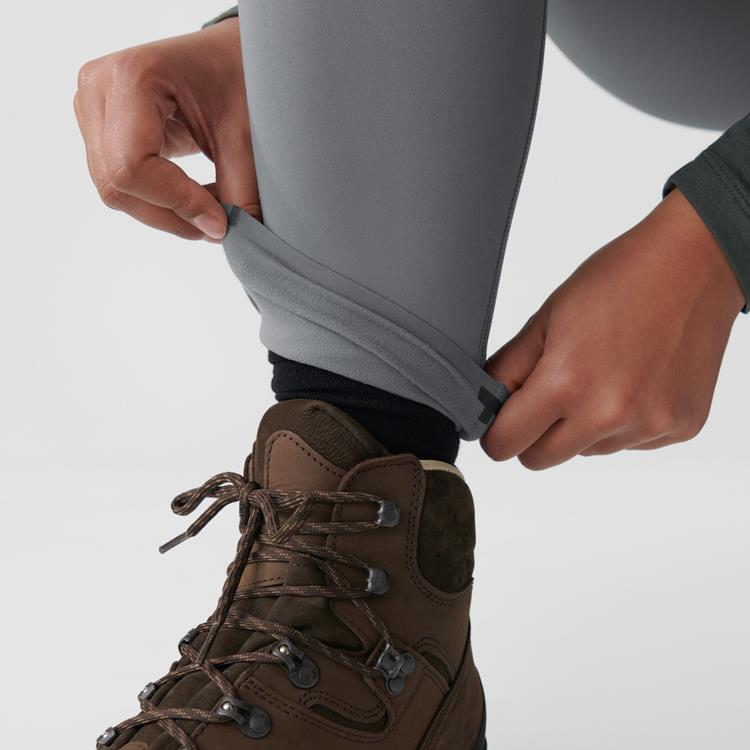 (女)【北極狐 Fjallraven】 Abisko Varm 彈性緊身褲(剩S)石灰鐵灰 84790-055-048-細節圖4
