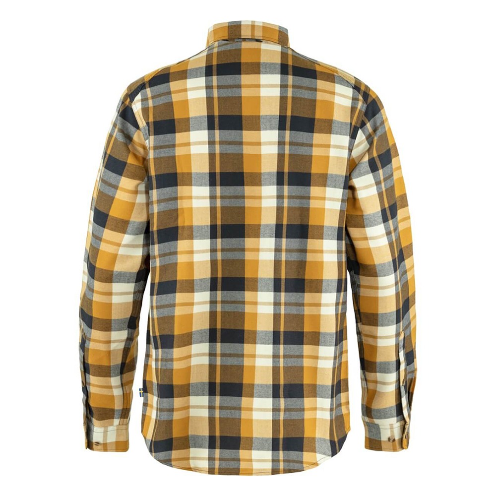 (男) 【北極狐Fjallraven】Fjällglim 長袖保暖襯衫(剩L)-棕藍 81380-232-555-細節圖2