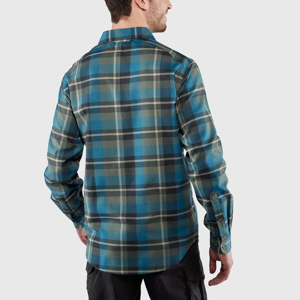 (男) 【北極狐Fjallraven】Fjällglim 長袖保暖襯衫(剩L)-棕藍 81380-232-555-細節圖4