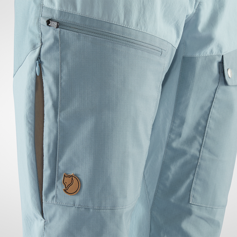 (女)【北極狐Fjallraven】Abisko Midsummer 彈性長褲(短版)-藍 898278-534555-細節圖4