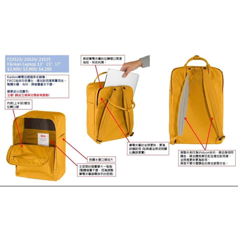 【北極狐Fjallraven】Kanken Laptop 13＇＇  筆電後背包-多色 23523-細節圖9