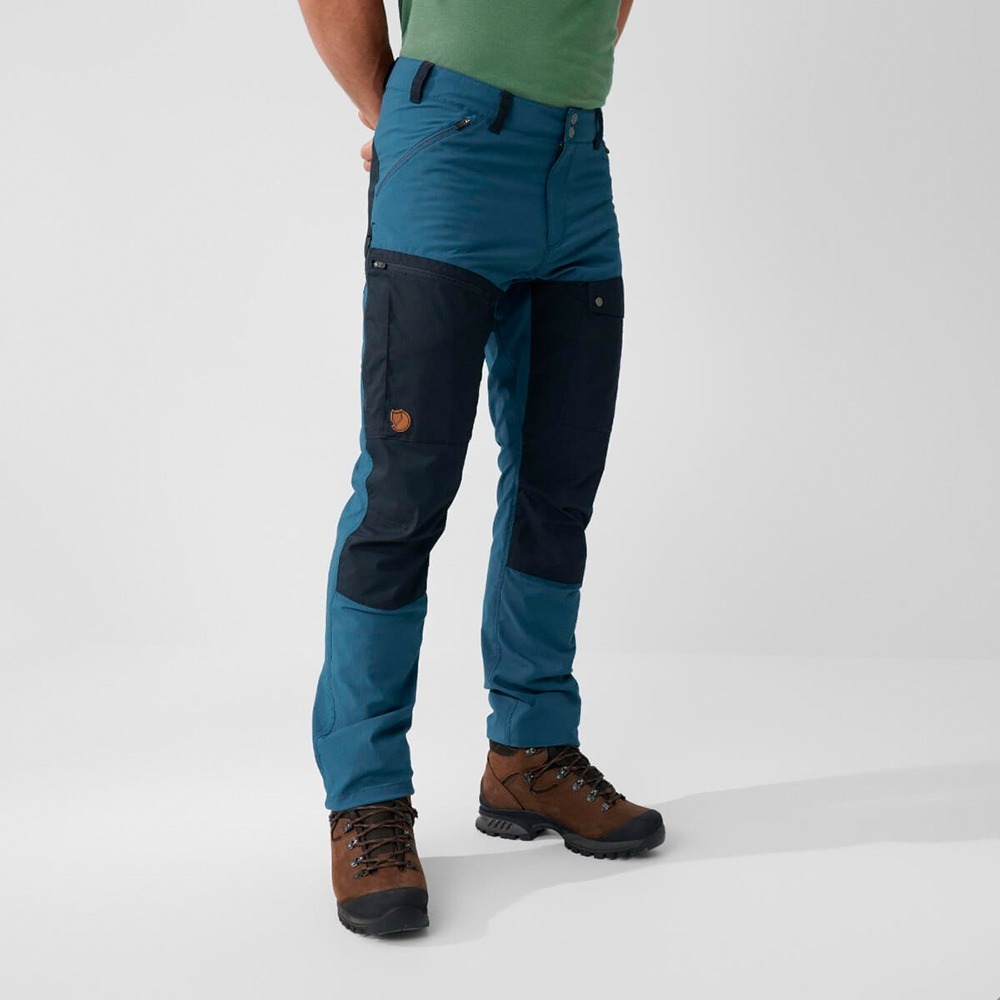 (男)【北極狐Fjallraven】Abisko Midsummer 拼接彈性長褲 藍  81152R-534-555-細節圖4