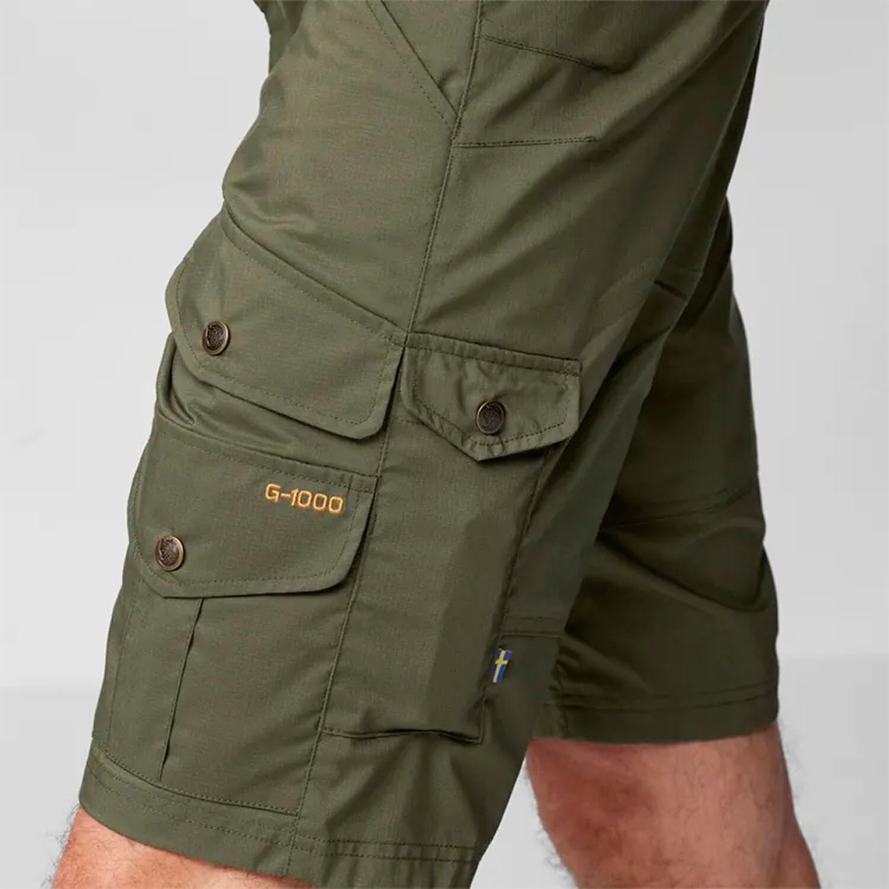 (男)【北極狐Fjallraven】Vidda Pro Lite Shorts 短褲-月桂綠 86892-625-細節圖3