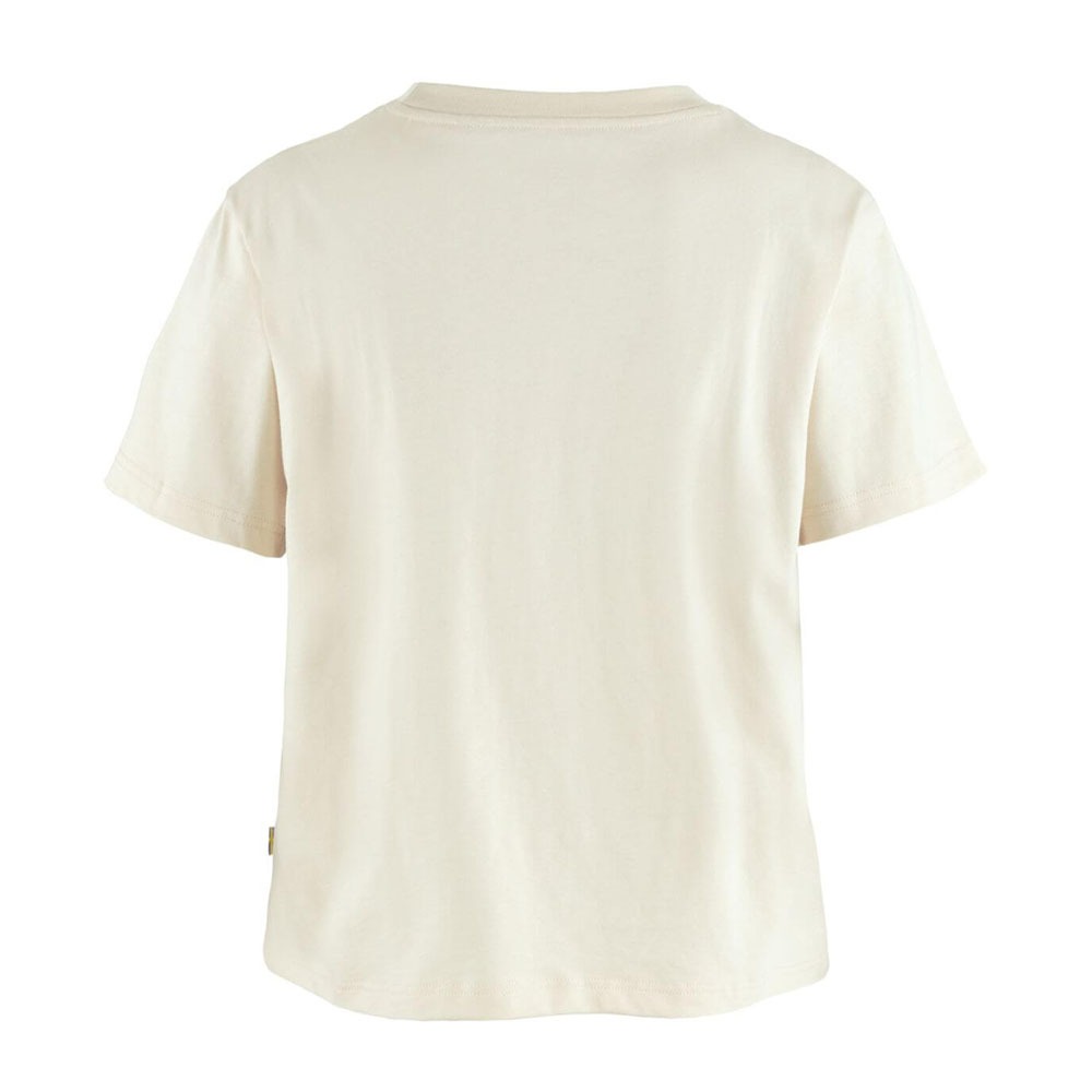 (女)【北極狐Fjallraven】Fjällblomster Logo 短袖T恤-粉筆白 14600213-113-細節圖2