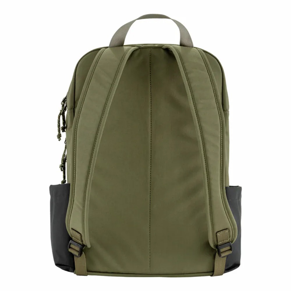 【北極狐Fjallraven】Vardag Backpack 17L後背包-煤炭黑/綠黏土 23200300-細節圖5