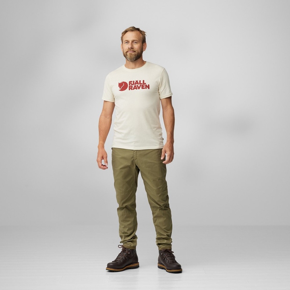 (男)【北極狐Fjallraven】Logo T Shirt M 短袖T恤-大叔藍/麻花 87310-520-999-細節圖3