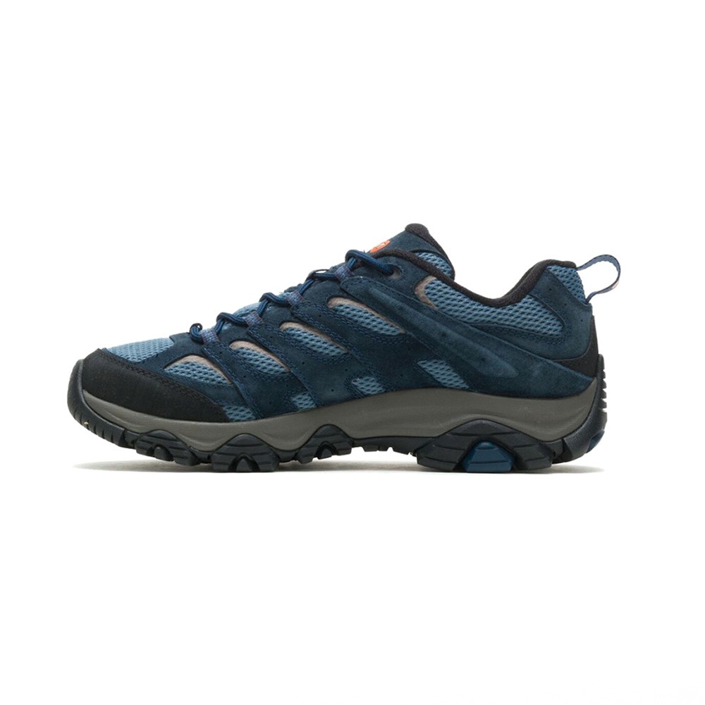 (男)【MERRELL】MOAB 3 GTX 越野鞋(Vibram TC5+黃金大底)-深海軍藍 ML135533-細節圖2