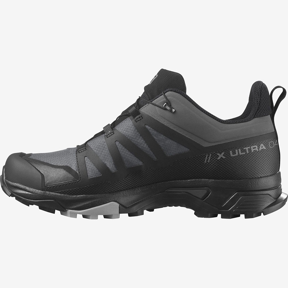 *單一特價*(男)【SALOMON】X ULTRA 4 WIDE GTX 寬楦低筒登山鞋-黑灰 L41289200-細節圖2