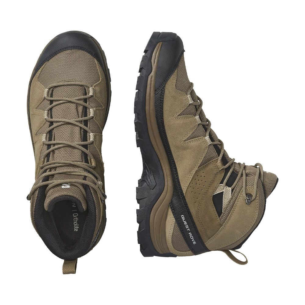 *特惠出清*(男)【SALOMON】QUEST ROVE GTX 高筒登山鞋-棕褐黑 L47181400-細節圖4