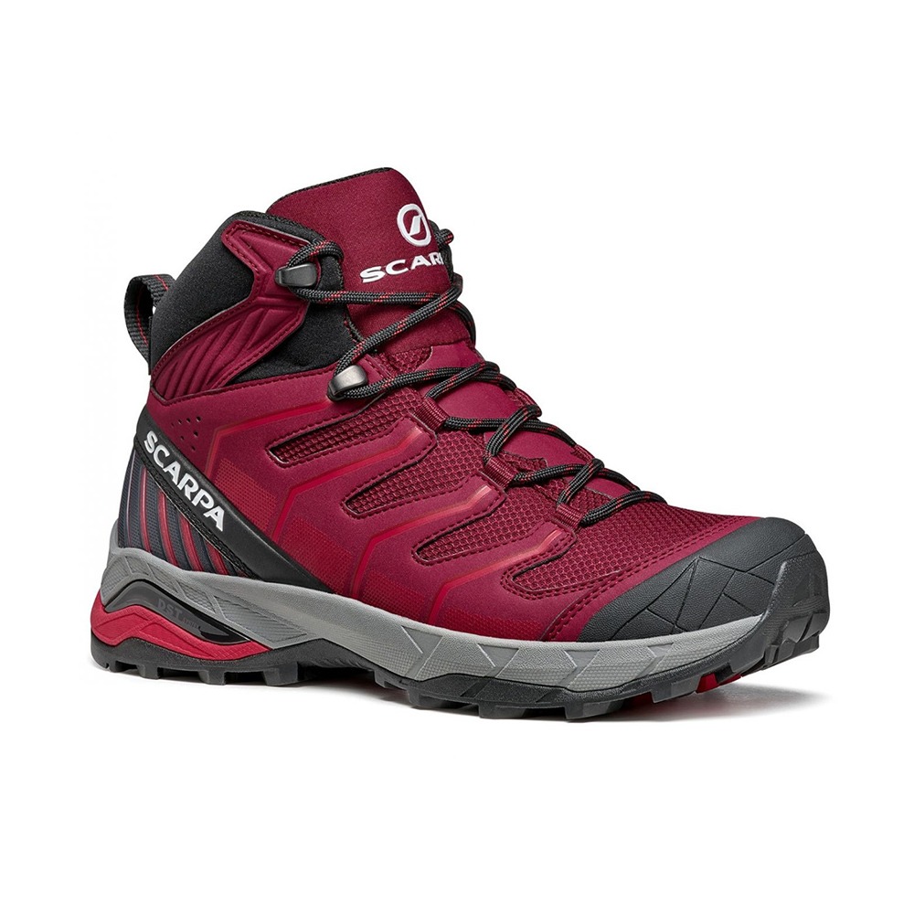 (女)【SCARPA】Maverick MID GTX 中筒越野登山鞋-淺灰-紅/黑 63090-202-細節圖2