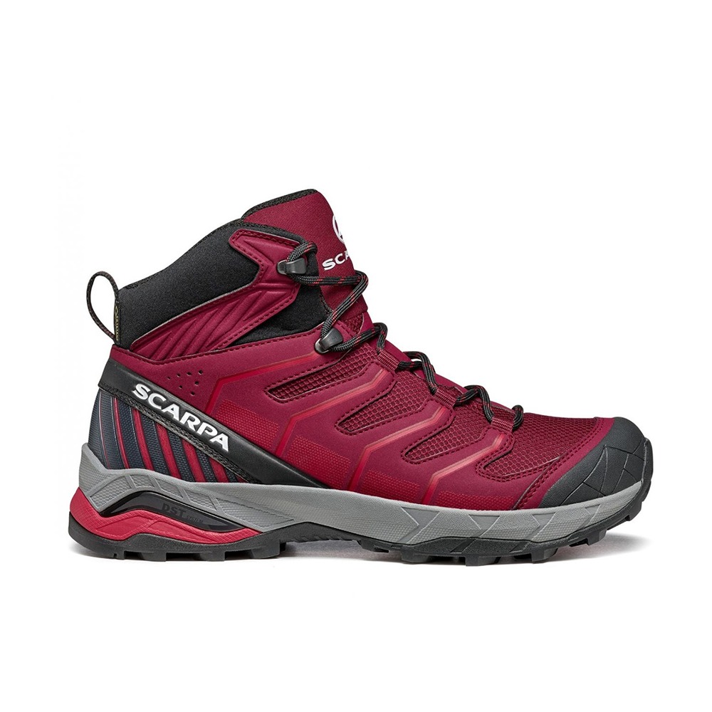 (女)【SCARPA】Maverick MID GTX 中筒越野登山鞋-淺灰-紅/黑 63090-202-細節圖4