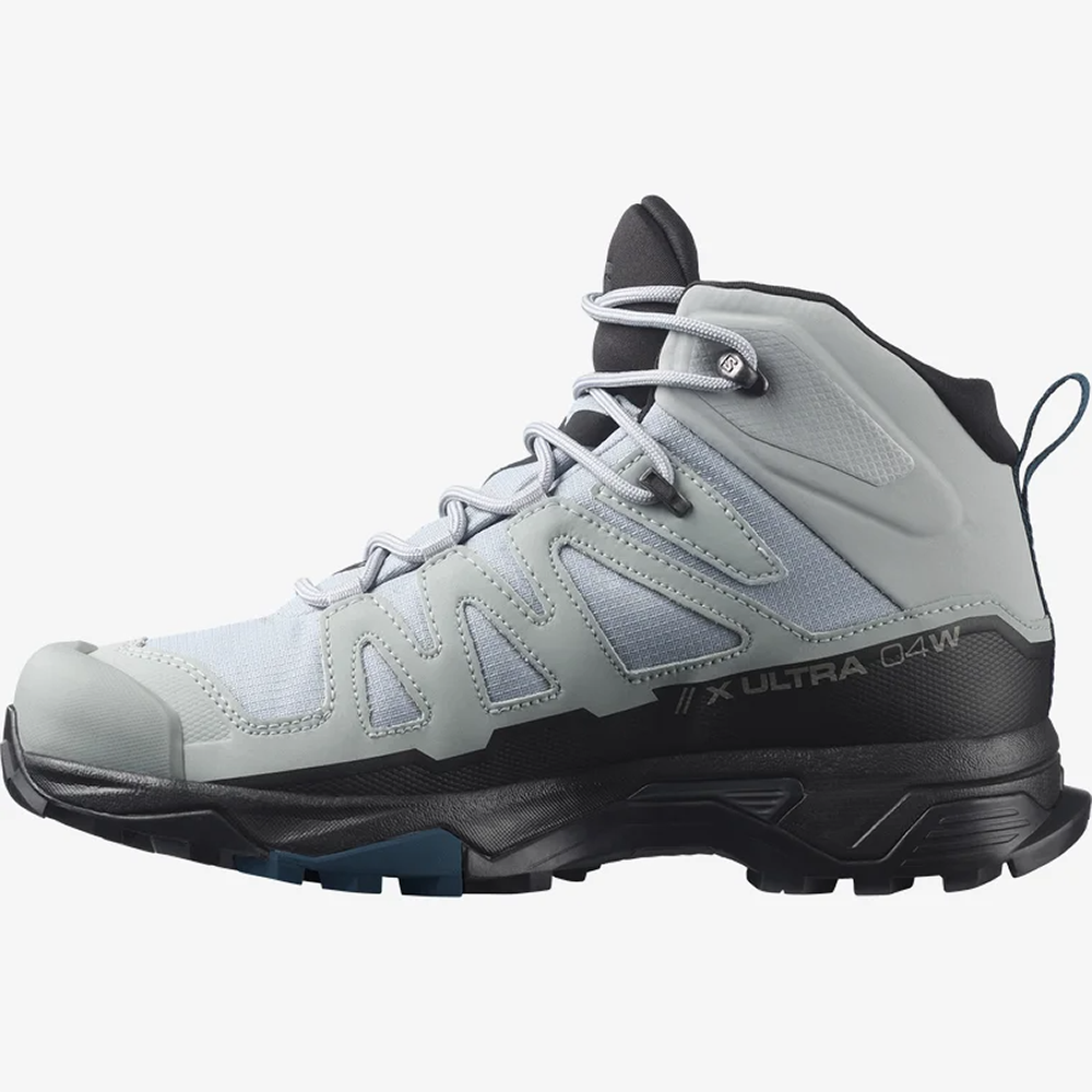 *出清特價*(女)【SALOMON】X ULTRA 4 WIDE GTX 中筒登山鞋-灰黑青 L41687200-細節圖2
