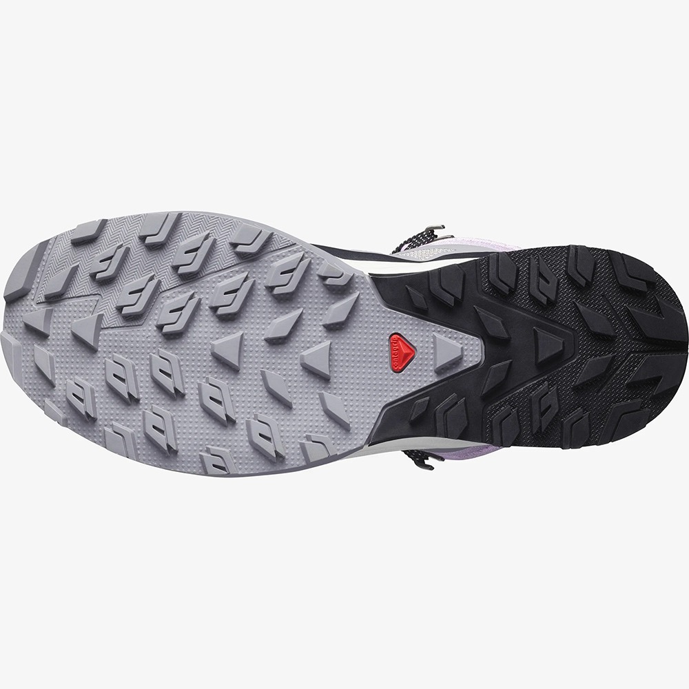 *出清特惠*(女)【SALOMON】OUTRISE MID GTX  中筒登山鞋-灰粉 L47160600-細節圖7