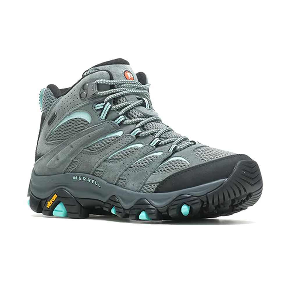 *零碼出清*(女)【MERRELL】MOAB 3 GTX 中筒越野鞋 黃金大底(剩US6.5)-灰藍黑ML036306-細節圖2