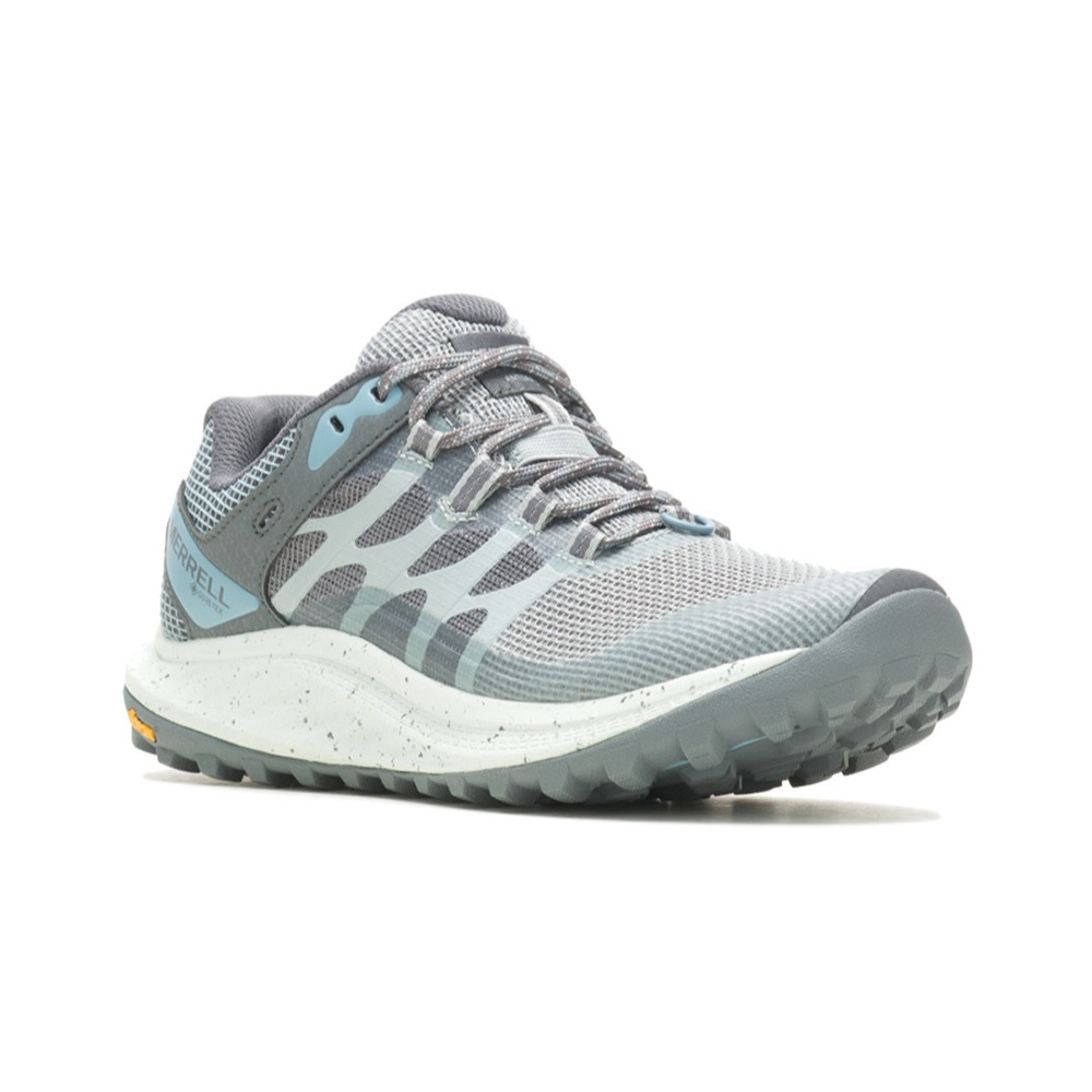 *過季出清*(女)【MERRELL】ANTORA 3 GTX 防水越野鞋(黃金大底)-灰藍 ML067566-細節圖2