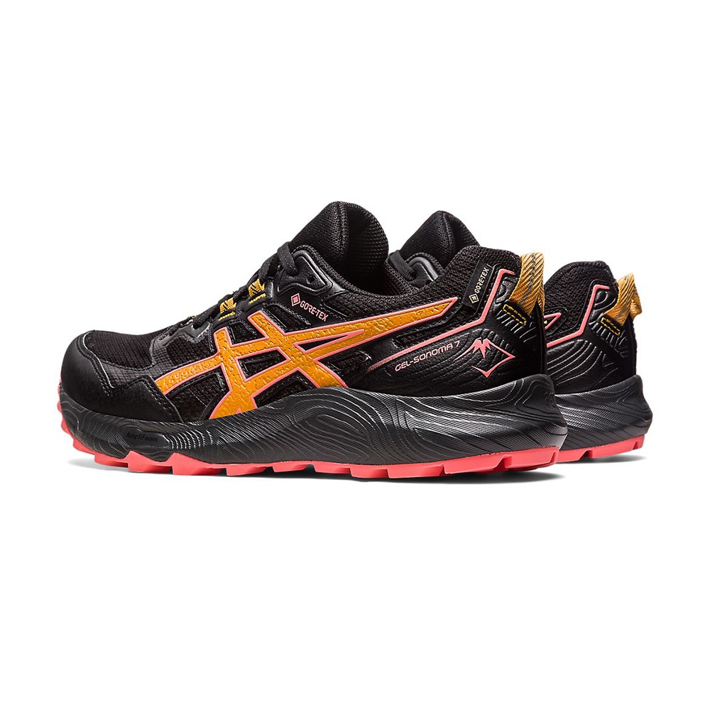*優惠出清*(女)【亞瑟士ASICS】GEL-SONOMA 7 GTX防水 跑鞋 黑紅黃 1012B414-003-細節圖2