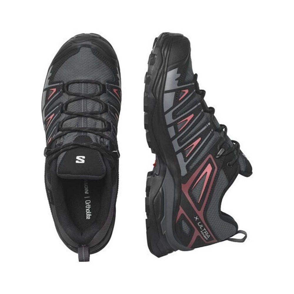 *優惠出清*(女)【SALOMON】X ULTRA PIONEER GTX 低筒登山鞋 磁灰/黑粉 L47197000-細節圖4