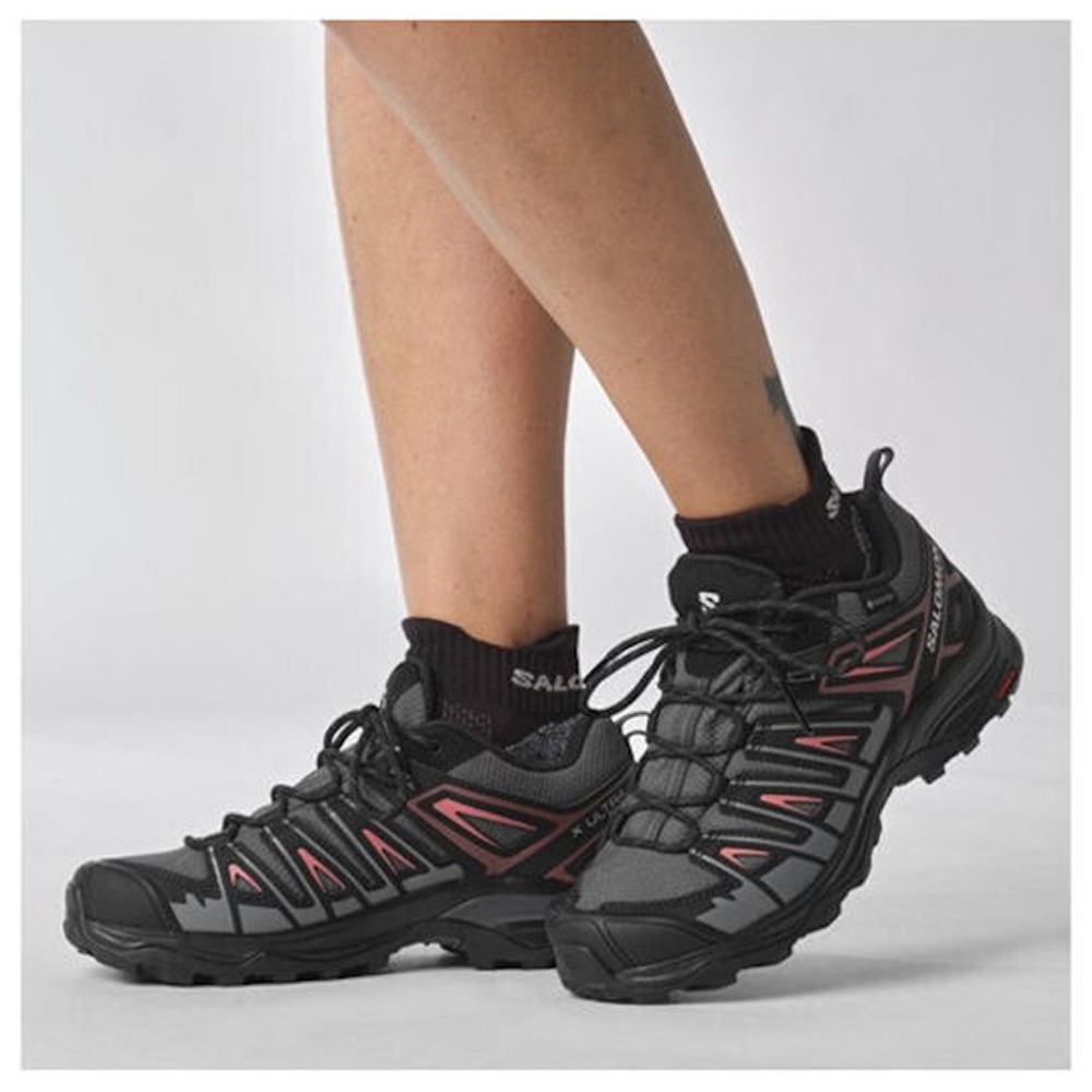 *優惠出清*(女)【SALOMON】X ULTRA PIONEER GTX 低筒登山鞋 磁灰/黑粉 L47197000-細節圖8