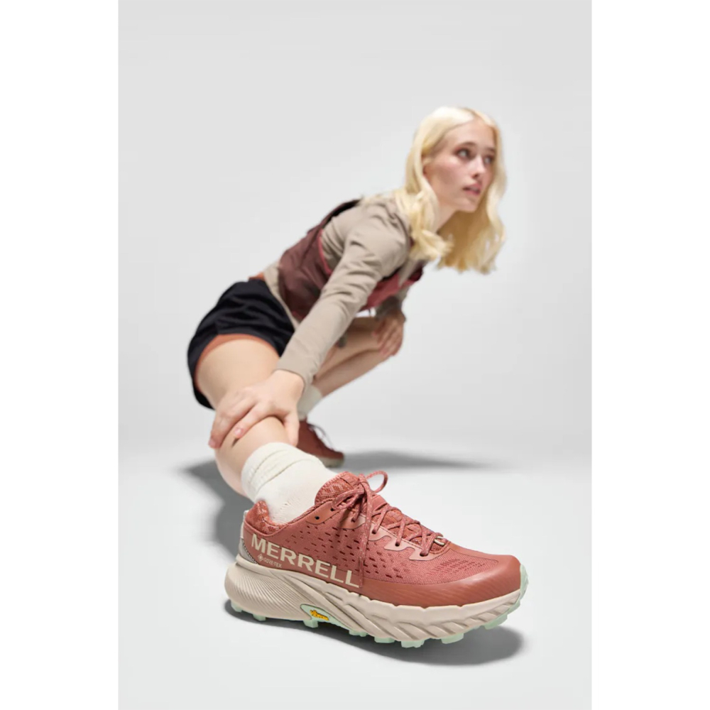 (女)【MERRELL】AGILITY PEAK 5 GTX輕量戶外防水運動鞋-岩石紅 ML068256-細節圖4