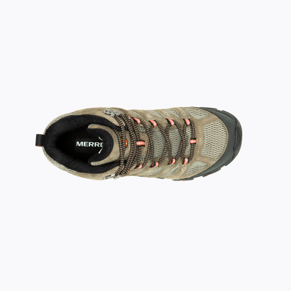 (女)【MERRELL】MOAB 3 MID GTX防水登山健行鞋-橄欖綠 ML036310-細節圖3