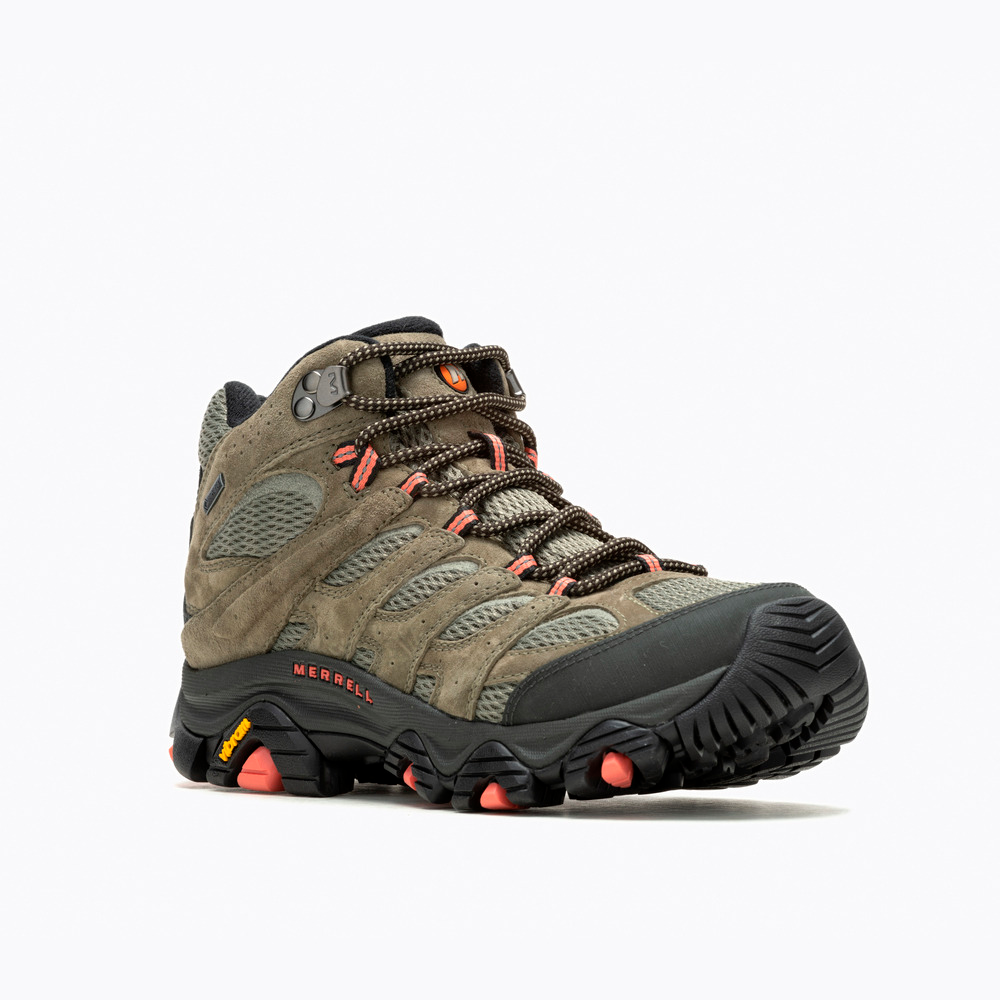 (女)【MERRELL】MOAB 3 MID GTX防水登山健行鞋-橄欖綠 ML036310-細節圖5