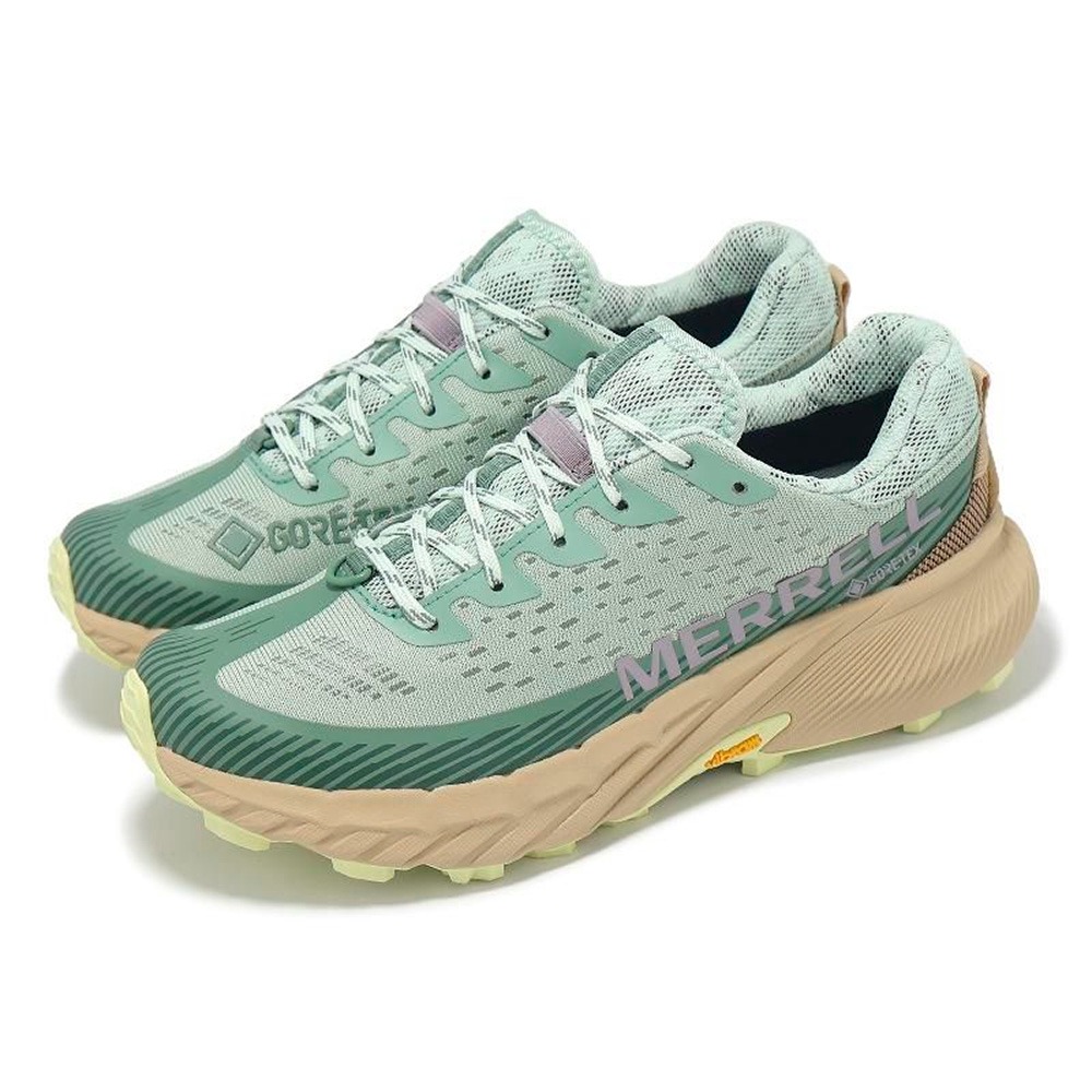 (女)【MERRELL】AGILITY PEAK 5 GTX 輕量戶外防水運動鞋-鼠尾草綠 ML068368-細節圖5