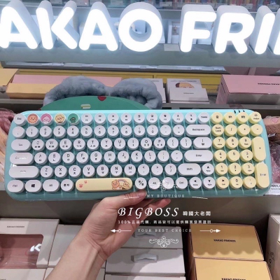 現貨 ᵏᵒʳᵉᵃ 韓國正品 KAKAO FRIENDS 復古無線圎型按鈕鍵盤