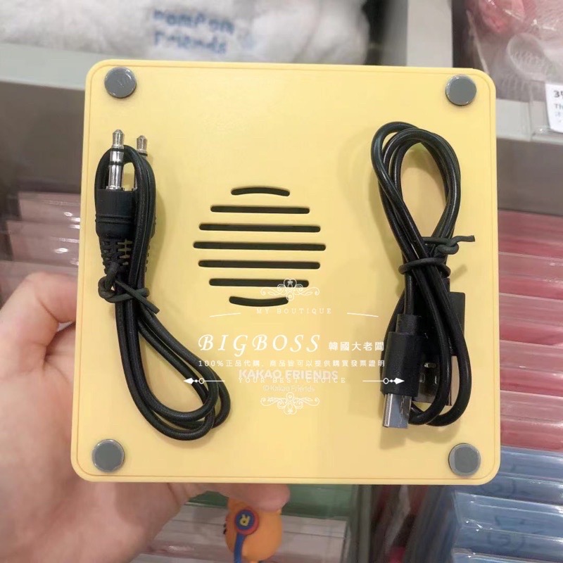 現貨 𝒃𝒊𝒈𝒃𝒐𝒔𝒔ᵏᵒʳᵉᵃ 韓國正品 KAKAO FRIENDS 🇰🇷 復古黑膠唱片造型藍芽音響-細節圖5