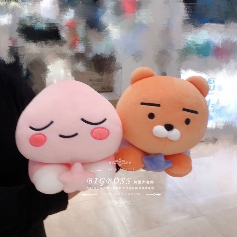現貨 𝒃𝒊𝒈𝒃𝒐𝒔𝒔ᵏᵒʳᵉᵃ 韓國正品 KAKAO FRIENDS 🇰🇷 療癒趴姿小抱枕 寶寶枕-細節圖3