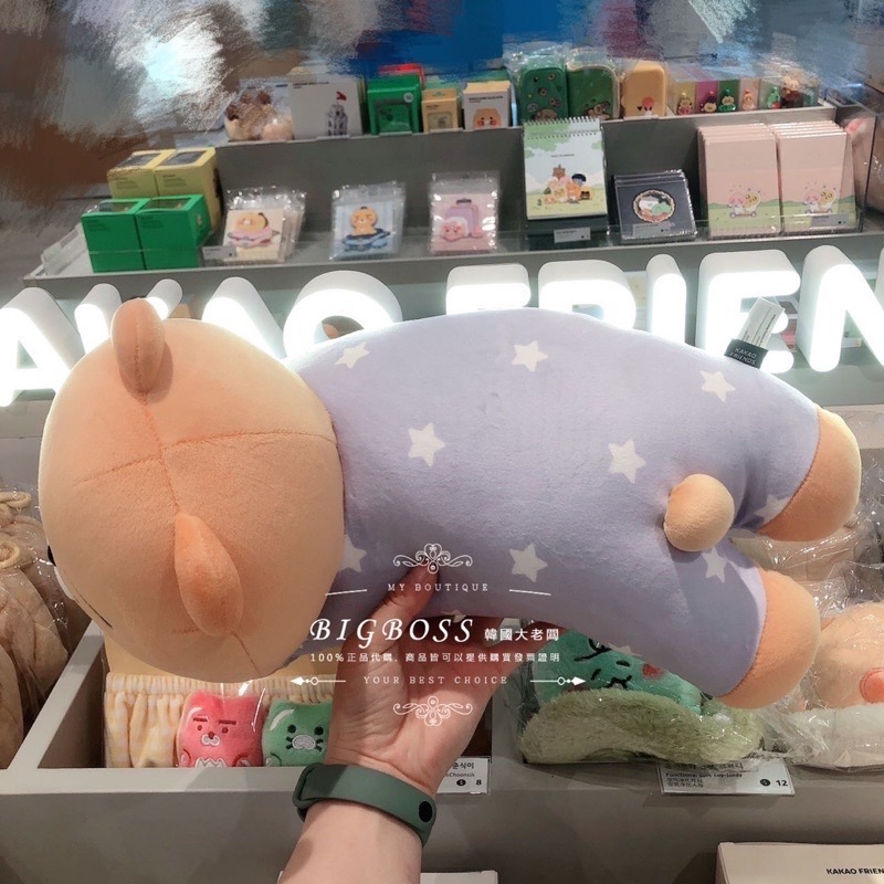 現貨 𝒃𝒊𝒈𝒃𝒐𝒔𝒔ᵏᵒʳᵉᵃ 韓國正品 KAKAO FRIENDS 🇰🇷 療癒趴姿小抱枕 寶寶枕-細節圖7