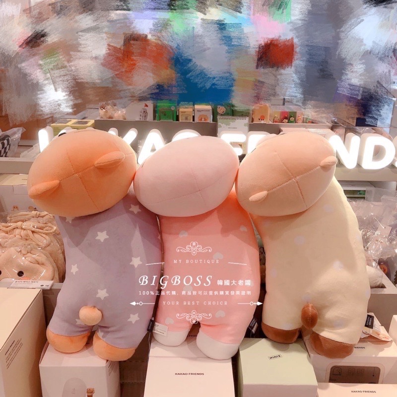 現貨 𝒃𝒊𝒈𝒃𝒐𝒔𝒔ᵏᵒʳᵉᵃ 韓國正品 KAKAO FRIENDS 🇰🇷 療癒趴姿小抱枕 寶寶枕-細節圖8