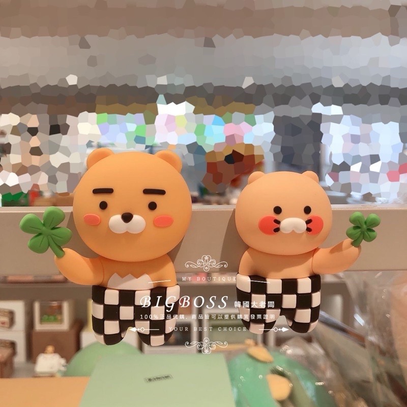 現貨 𝒃𝒊𝒈𝒃𝒐𝒔𝒔ᵏᵒʳᵉᵃ 韓國正品 KAKAO FRIENDS 🇰🇷萊恩與春植磁鐵掛鉤 口罩掛鉤-細節圖3