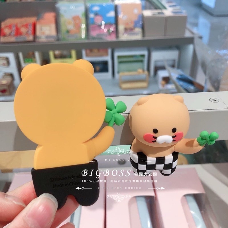 現貨 𝒃𝒊𝒈𝒃𝒐𝒔𝒔ᵏᵒʳᵉᵃ 韓國正品 KAKAO FRIENDS 🇰🇷萊恩與春植磁鐵掛鉤 口罩掛鉤-細節圖6