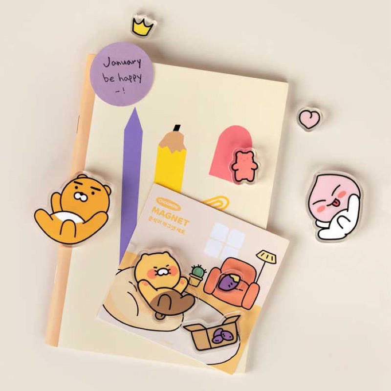 現貨 𝒃𝒊𝒈𝒃𝒐𝒔𝒔ᵏᵒʳᵉᵃ 韓國正品 KAKAO FRIENDS 🇰🇷 壓克力磁鐵3入組-細節圖3