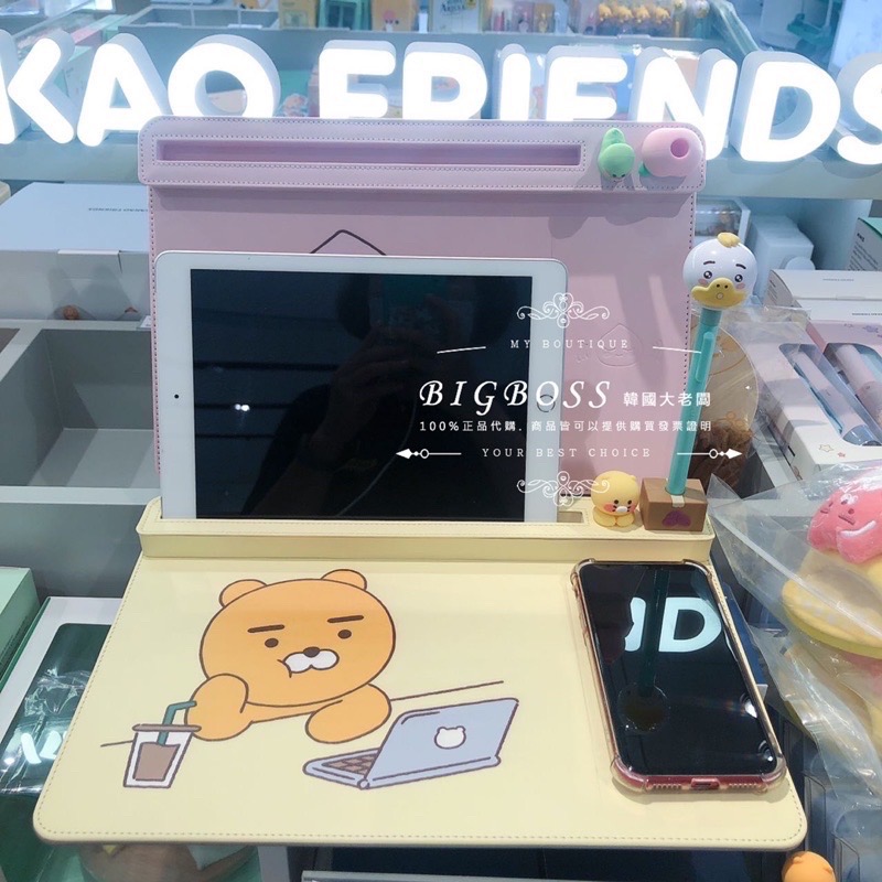 現貨 𝒃𝒊𝒈𝒃𝒐𝒔𝒔ᵏᵒʳᵉᵃ 韓國正品 KAKAO FRIENDS 🇰🇷 多功能平板立架滑鼠墊-細節圖2