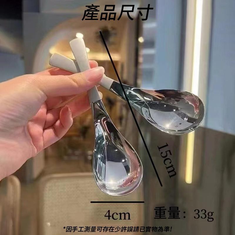 【粿女兒商行】🔥現貨 簡約精緻不鏽鋼磨砂柄湯匙 餐具-細節圖3