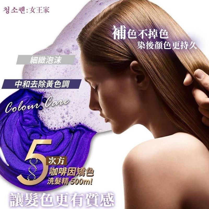 【粿女兒商行】🔥現貨 청소켄 女王家 5次方咖啡因矯色洗髮精 500ml(瓶)-細節圖5