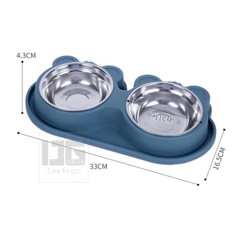 【粿女兒商行】🔥現貨 熊造型分離設計寵物雙碗-細節圖4