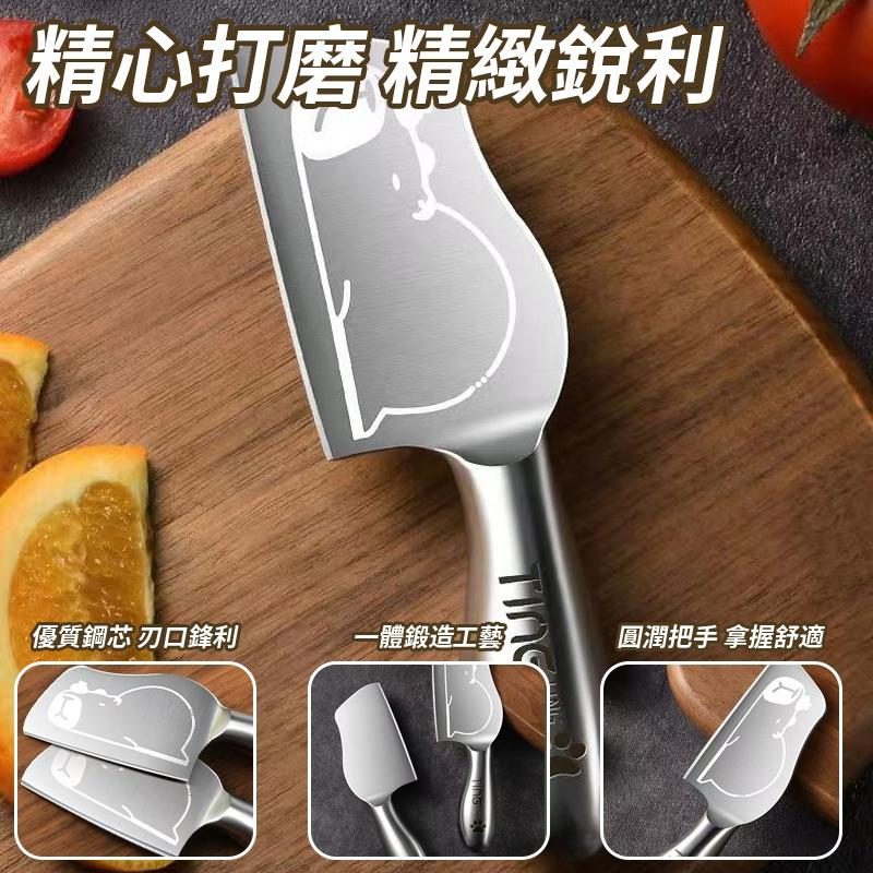 【粿女兒商行】🔥現貨 可愛卡皮巴拉全鋼迷你小菜刀-細節圖2