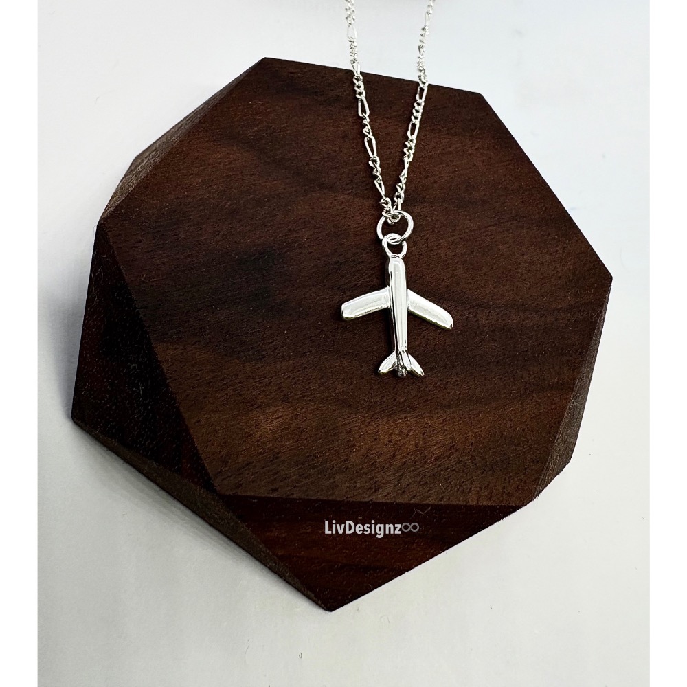 LivDesignz 現貨 925純銀義大利項鍊 925純銀飛機項鍊 機翼直徑約1.5公分-細節圖2