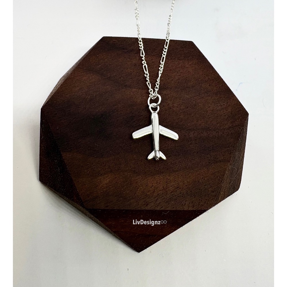 LivDesignz 現貨 925純銀義大利項鍊 925純銀飛機項鍊 機翼直徑約1.5公分-細節圖3