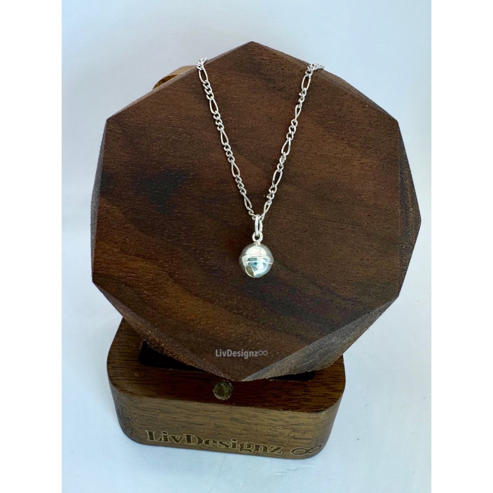 LivDesignz 現貨 925純銀義大利項鍊-小叮噹的精緻小鈴鐺-1咪咪鈴鐺聲/925純銀鈴鐺項鍊 直徑約0.6公分-細節圖2