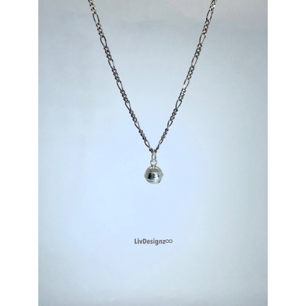 LivDesignz 現貨 925純銀義大利項鍊-小叮噹的精緻小鈴鐺-1咪咪鈴鐺聲/925純銀鈴鐺項鍊 直徑約0.6公分-細節圖5