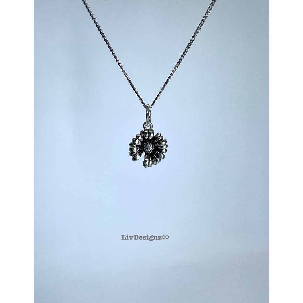 LivDesignz-現貨-925純銀義大利項鍊-精緻感純銀小花項鍊 小款 直徑約1公分-細節圖7