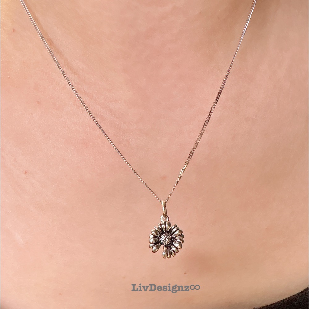 LivDesignz-現貨-925純銀義大利項鍊-精緻感純銀小花項鍊 小款 直徑約1公分-細節圖8